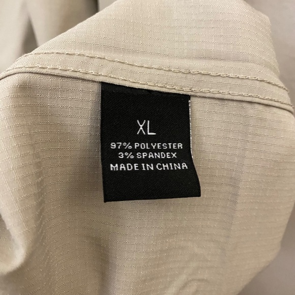 Stone Falcon Tan Collared Button Up Shirt XL NWT - Picture 6 of 9